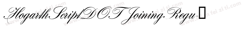 HogarthScriptDOT JoiningRegu字体转换